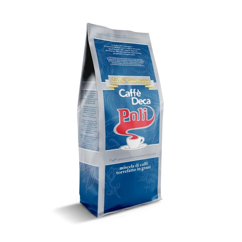Káva POLI DECA bez Kofeinu zrnková 1kg