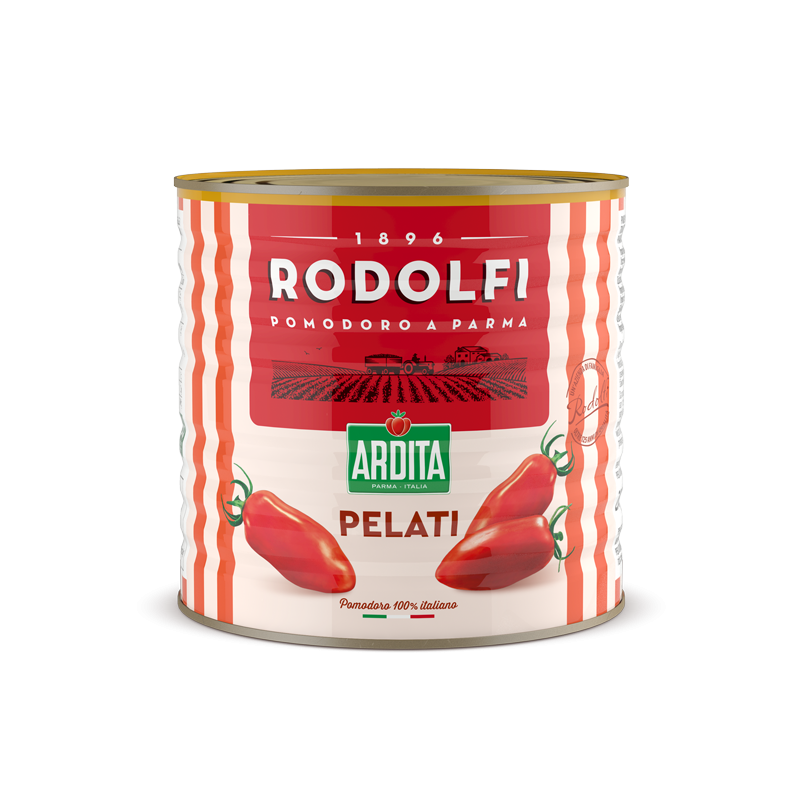 Rodolfi Ardita Pelati 3 kg – lúpané paradajky pre pizzerie a gastro