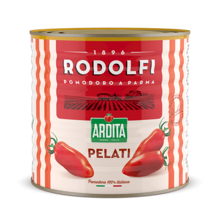 Rodolfi Ardita Pelati 3 kg – lúpané paradajky pre pizzerie a gastro