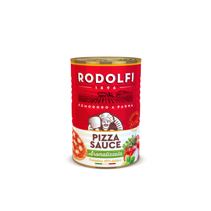 Rodolfi Pizza Szósz Aromatizált - ízesített paradicsomszósz pizzához 400g