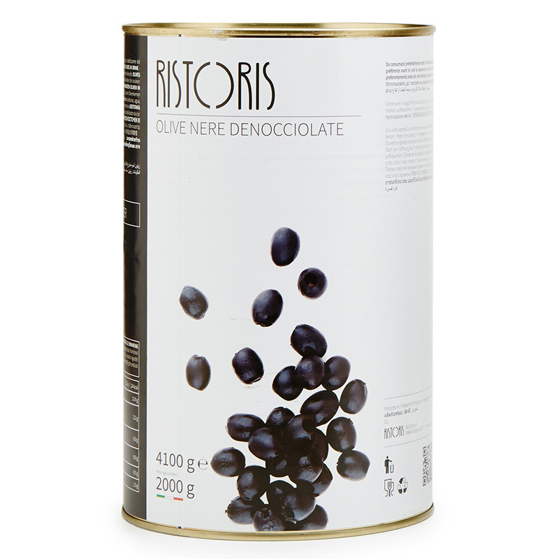 Ristoris Olivy čierné celé vykôstkované 4100g